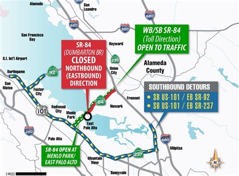 Eastbound Dumbarton Bridge will be closed for 4 days